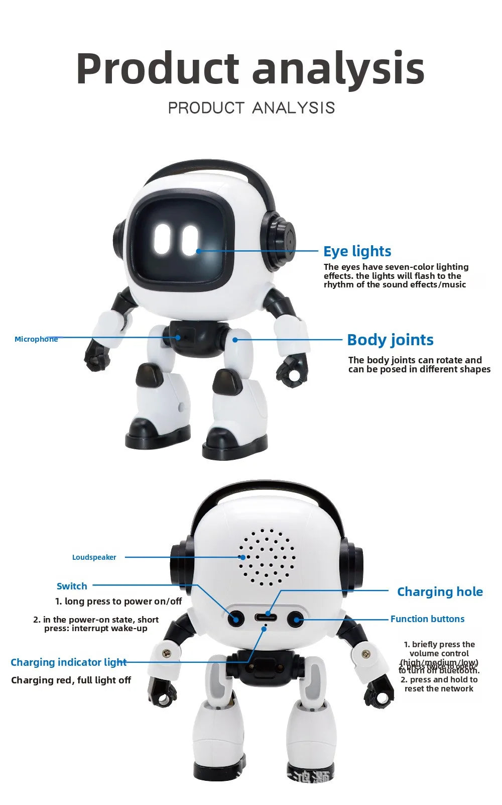 Vuria® AI Interactive Desk Robot & Smart Learning Companion