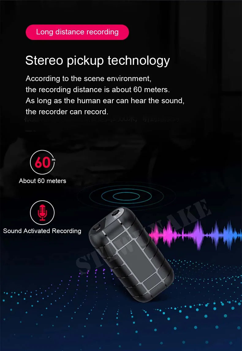 Vuria® Stealth Magnetic Micro Voice Recorder (500-Hour Battery)