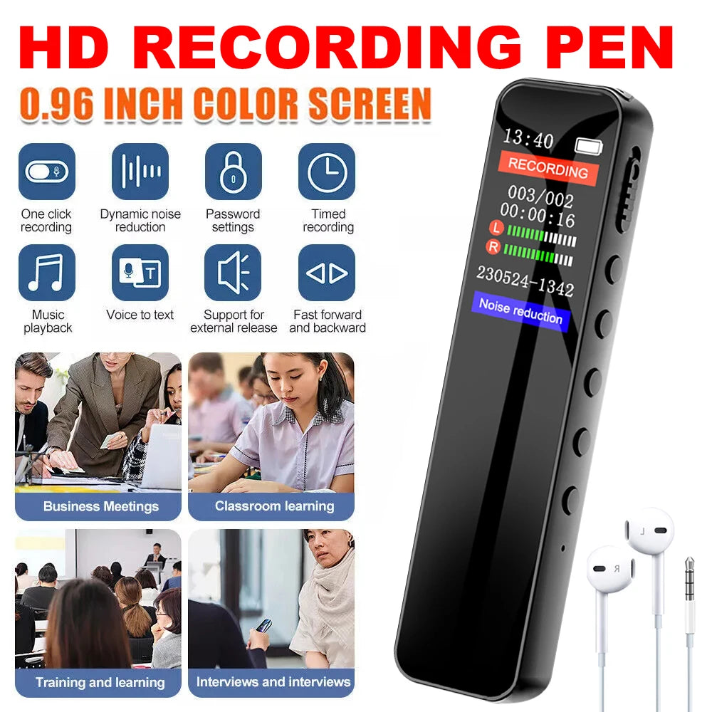 Vuria® Mini Clip-On Digital Voice Recorder & MP3 Player (HD Audio)