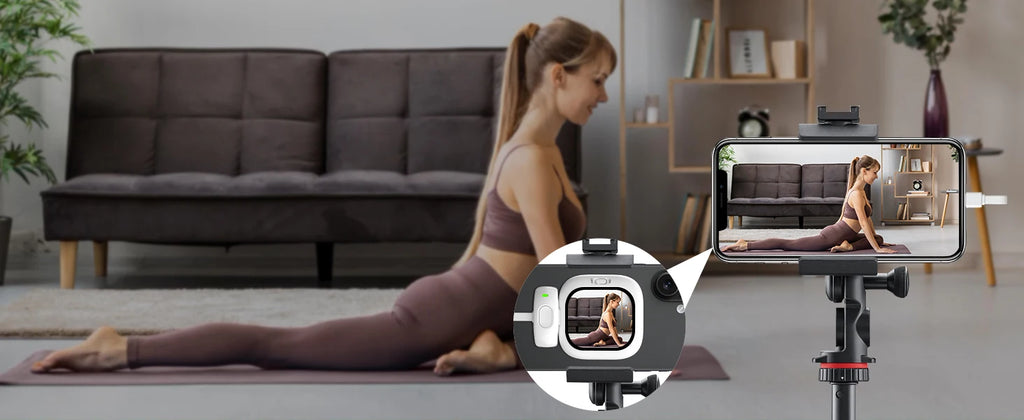 Vuria® Vlogmate Mini AMOLED Selfie Monitor – 700-Nit Magnetic Smartphone Screen for iPhone & Android Rear Camera Vlogging, TikTok & Live Streaming