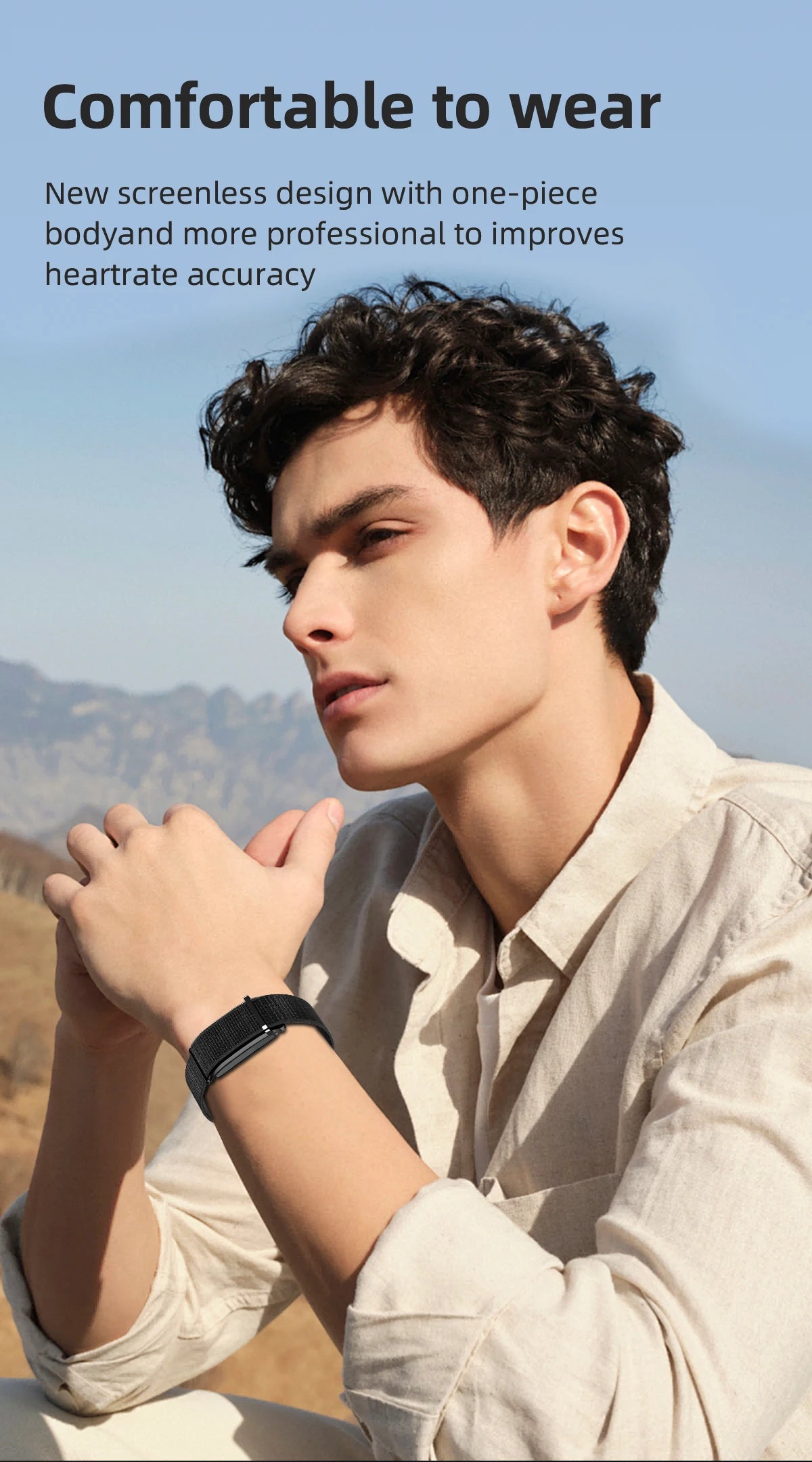 Vuria® Screenless Activity Tracker & Health Monitor (Nylon Sport Band)
