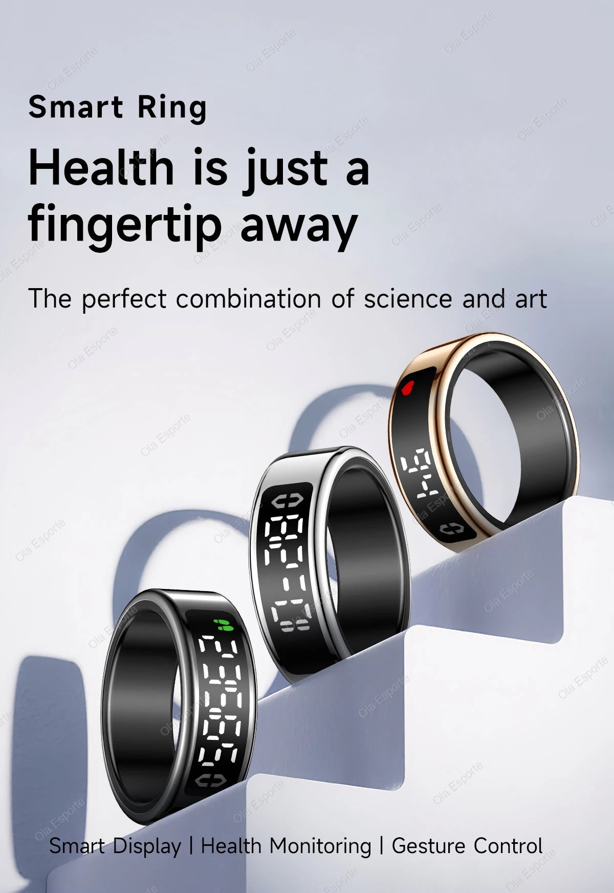 Vuria® Smart Touch Ring with Interactive Display (Health & Fitness Tracker)