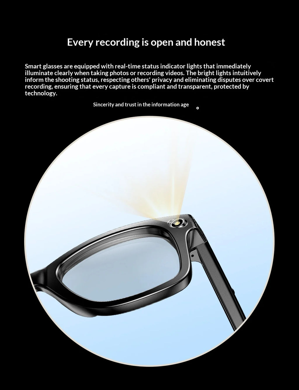 Vuria® 8MP Vlogging AI Smart Glasses (16GB Memory & ChatGPT)