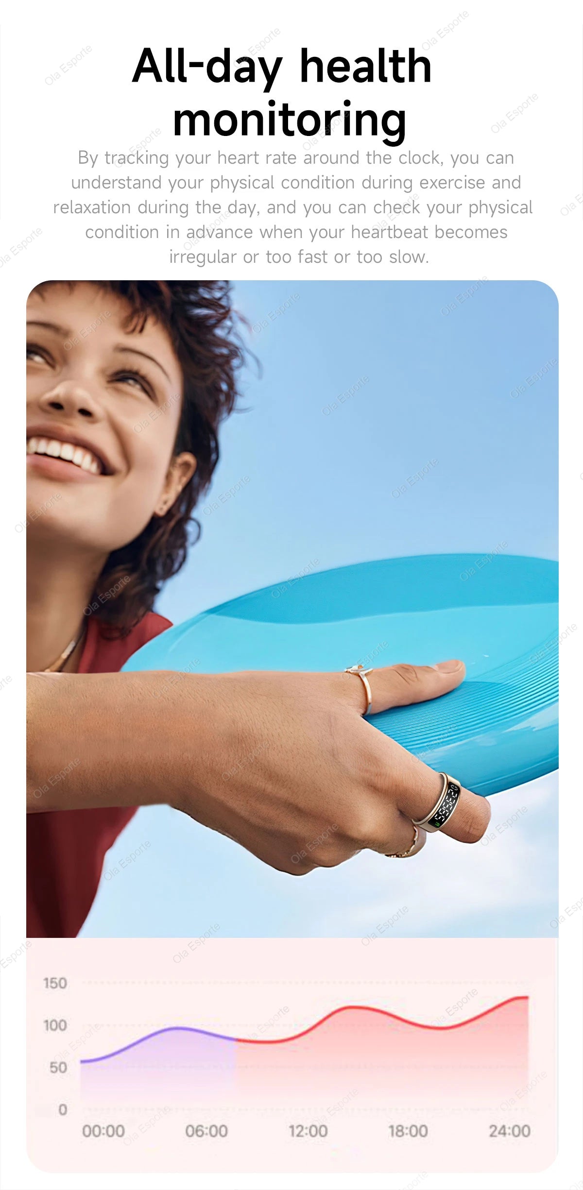 Vuria® Smart Touch Ring with Interactive Display (Health & Fitness Tracker)