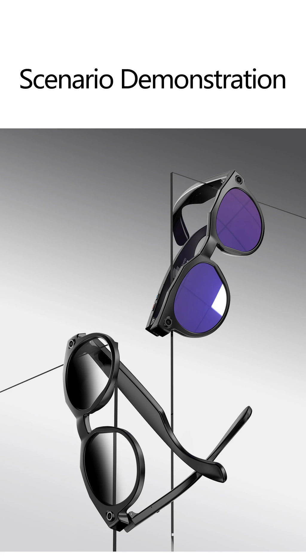Vuria® 8MP Ultra HD Camera Smart Glasses (Mixed Reality & AI Translation)