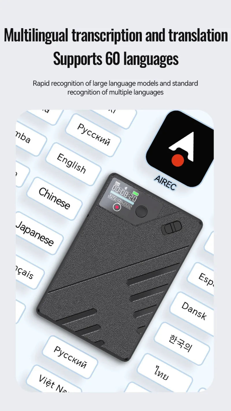 Vuria® Magnetic AI Voice & Call Recorder with ChatGPT Intelligence