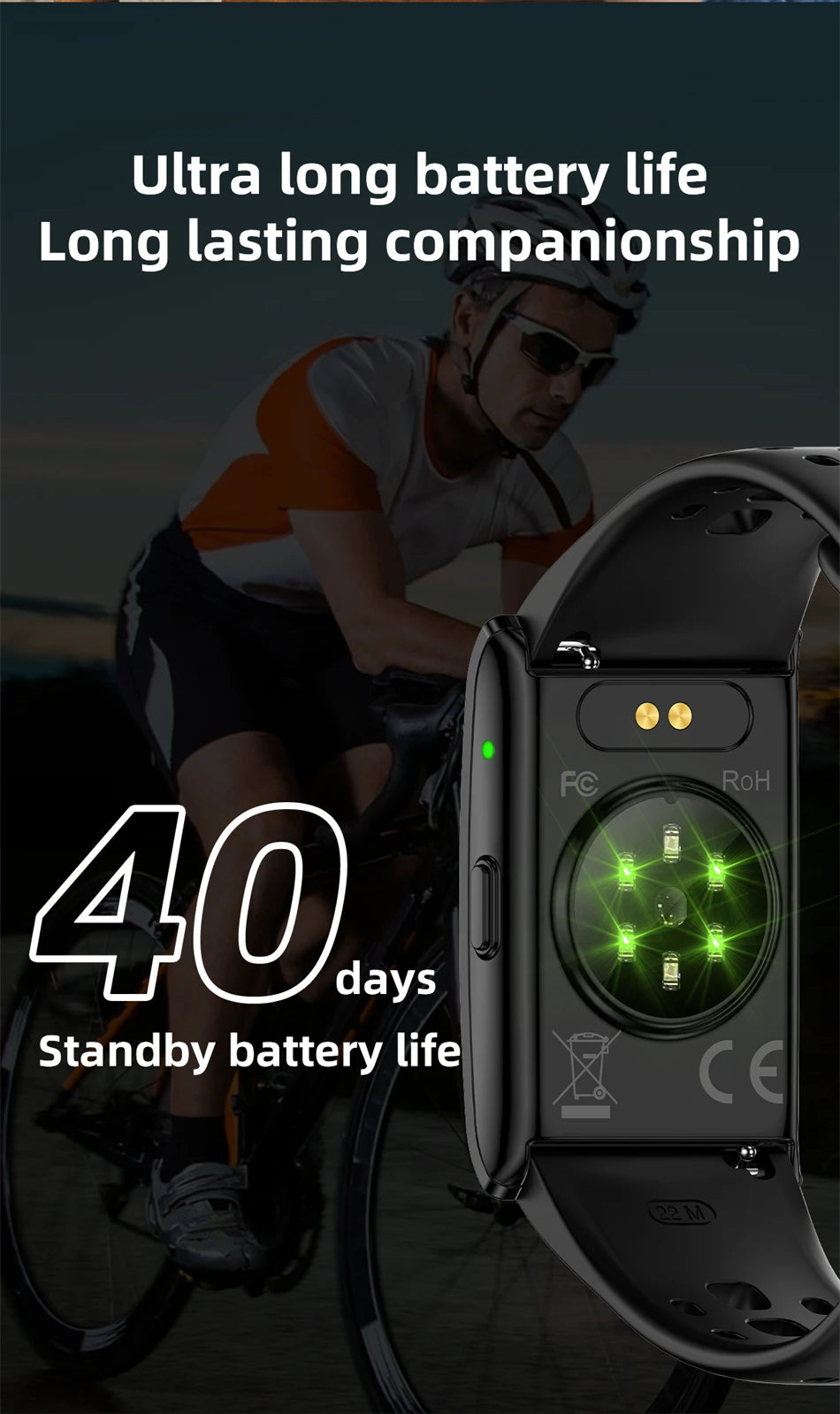 Vuria® Minimalist AI Health & Fitness Band (24/7 Vitals Monitor)