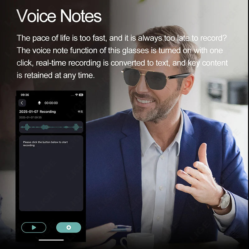 Vuria® Ultra-Light AI Translation Smart Glasses (Anti-Blue Light)