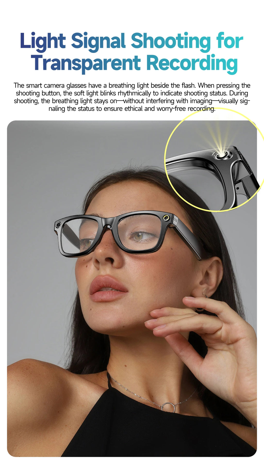 Vuria® ChatGPT 4.0 AI Smart Glasses (8MP Camera & Real-Time Translation)