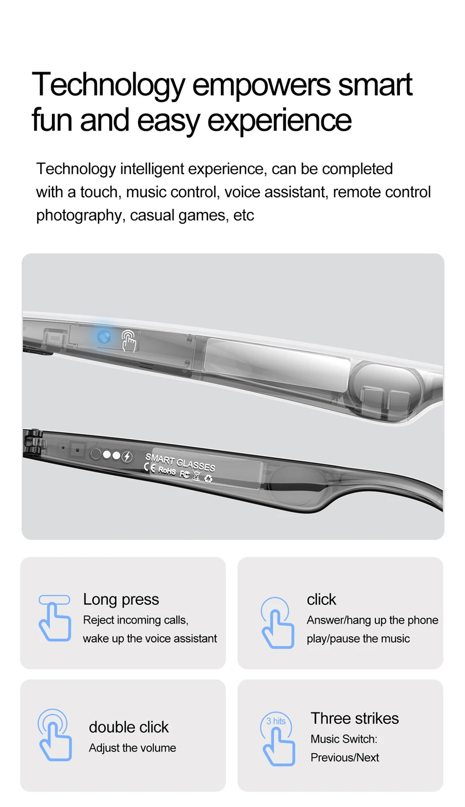 Vuria® Ultra-Light AI Translation Smart Glasses (Anti-Blue Light)