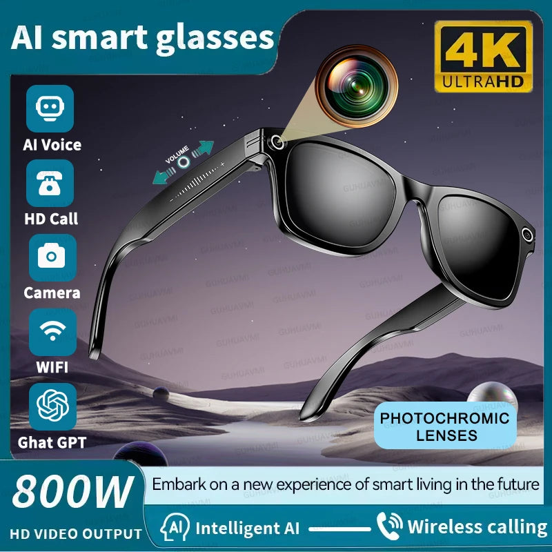 Vuria® ChatGPT 4.0 AI Smart Glasses (8MP Camera & Real-Time Translation)