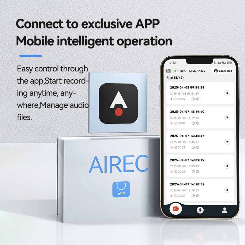 Vuria® Smart AI Voice Recorder with ChatGPT Transcription
