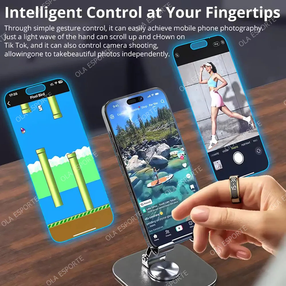 Vuria® Smart Touch Ring with Interactive Display (Health & Fitness Tracker)