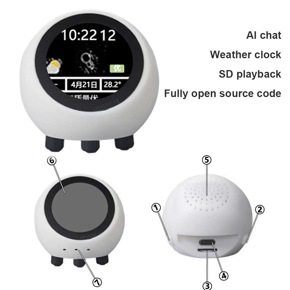 Vuria® Smart AI Desktop Robot (DeepSeek Voice Assistant & Weather Station)