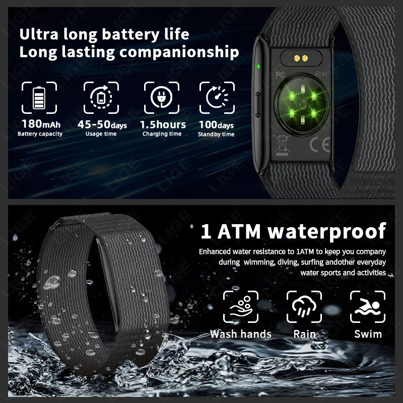 Vuria® Minimalist AI Health & Fitness Band (24/7 Vitals Monitor)
