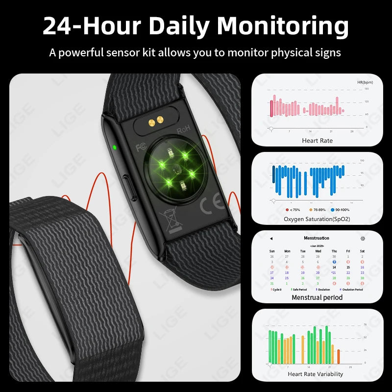 Vuria® Minimalist AI Health & Fitness Band (24/7 Vitals Monitor)