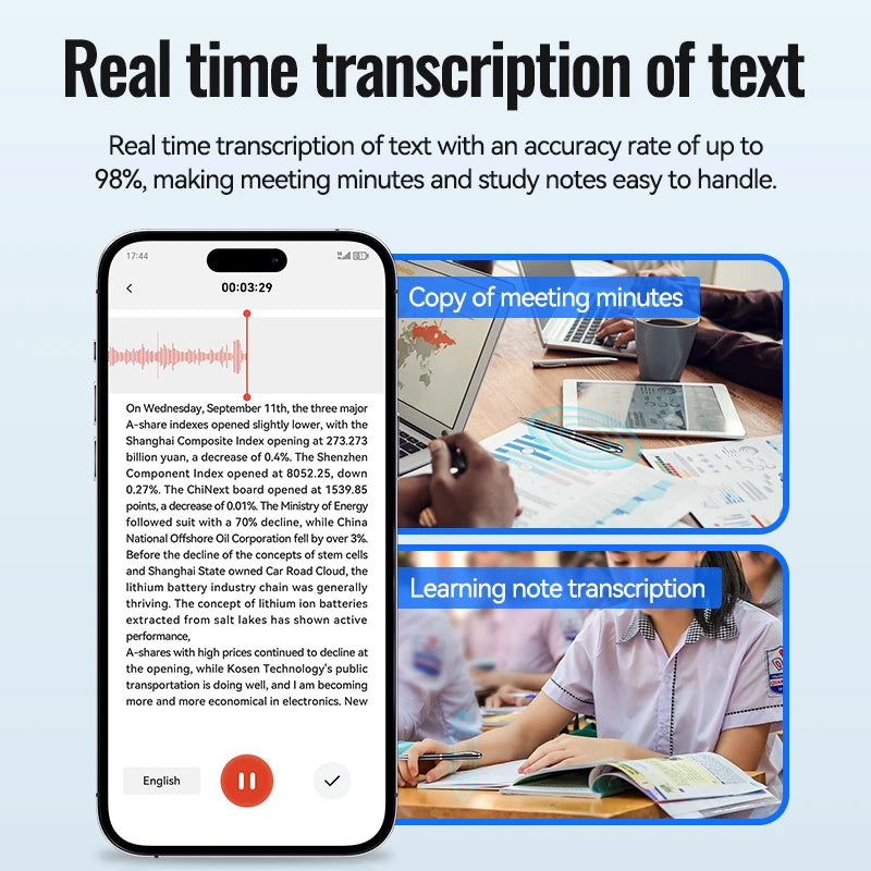 Vuria® Smart AI Voice Recorder with ChatGPT Transcription