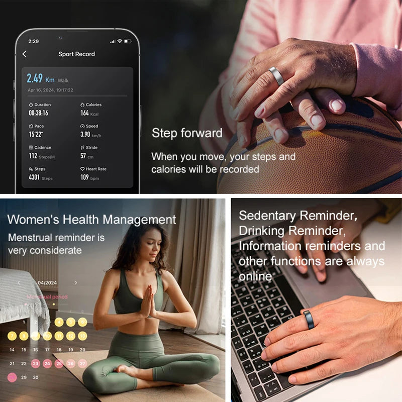 Vuria® R10 Smart Health Ring (24/7 Vitals & Sleep Tracker)