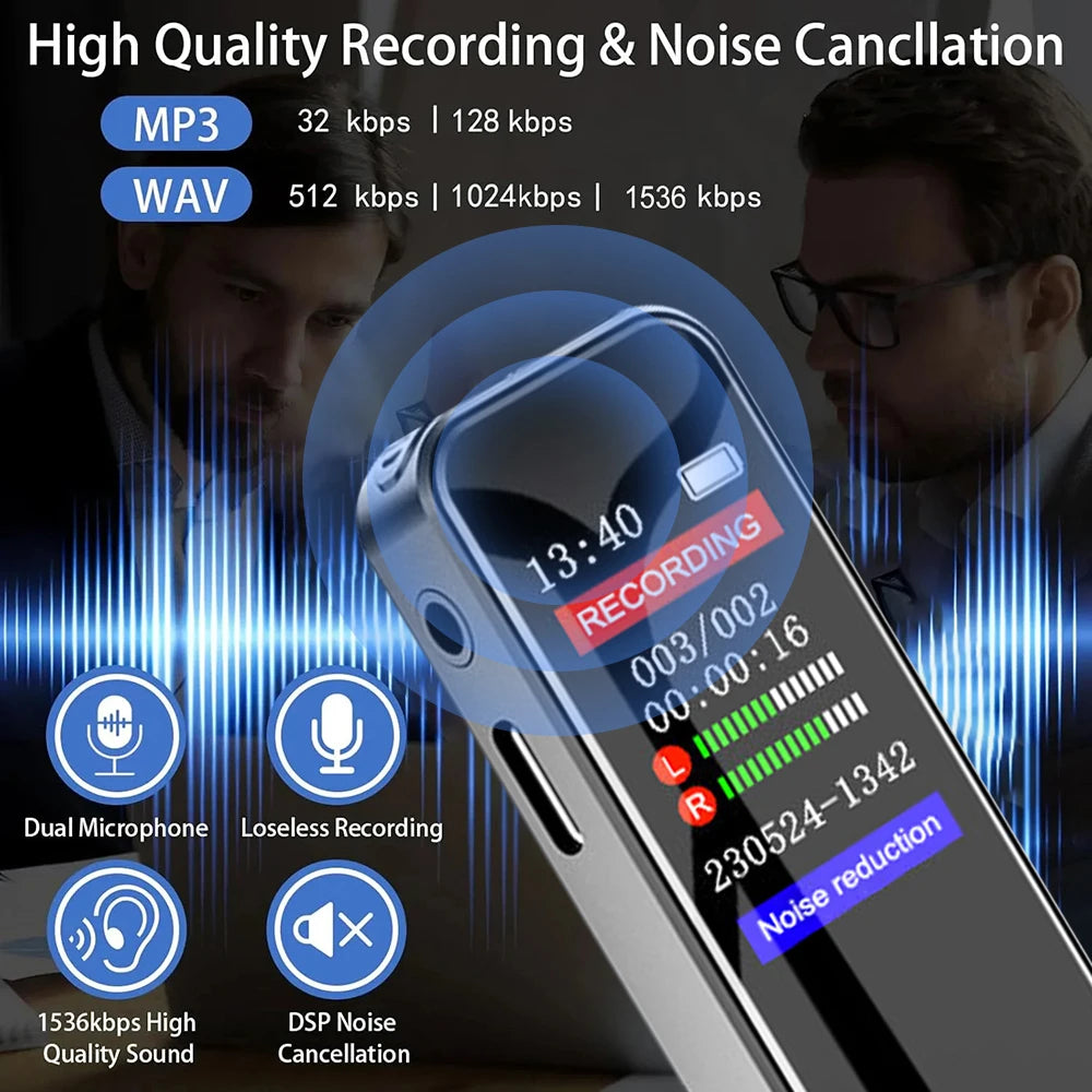Vuria® Mini Clip-On Digital Voice Recorder & MP3 Player (HD Audio)