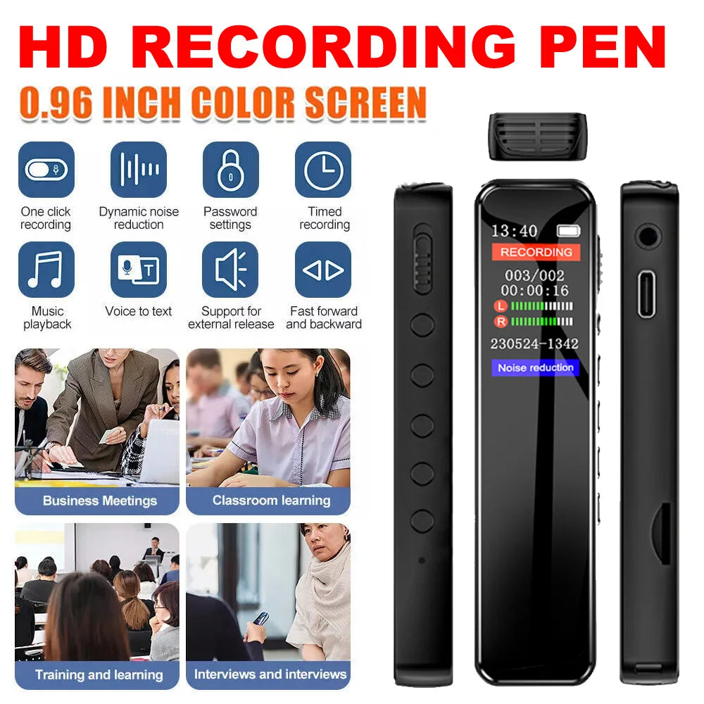 Vuria® Mini Clip-On Digital Voice Recorder & MP3 Player (HD Audio)
