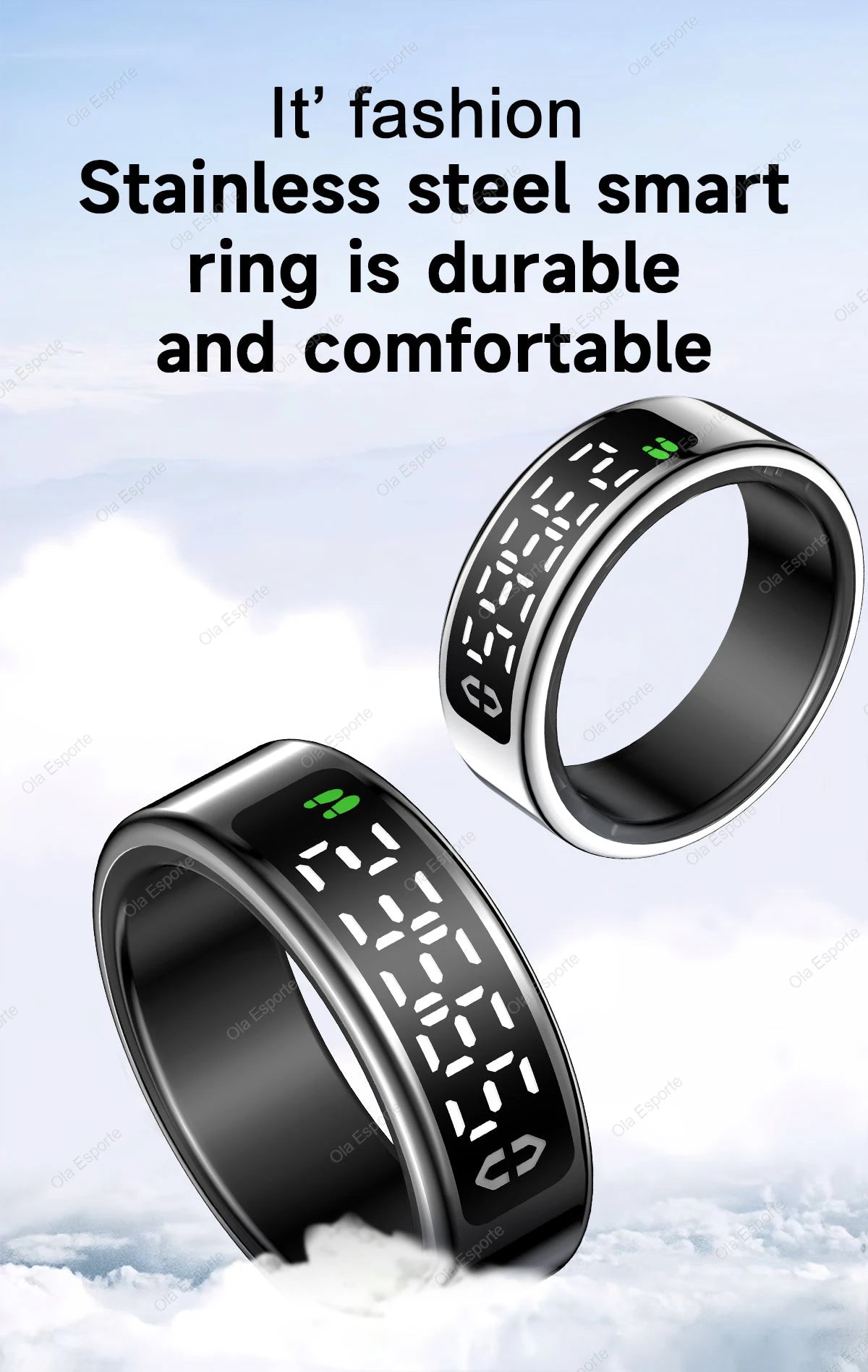 Vuria® Smart Touch Ring with Interactive Display (Health & Fitness Tracker)
