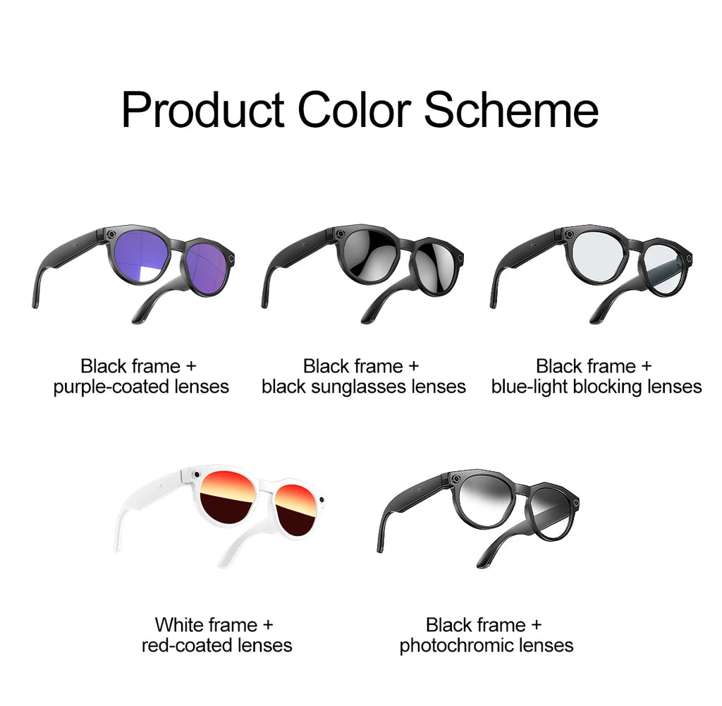 Vuria® 8MP Ultra HD Camera Smart Glasses (Mixed Reality & AI Translation)