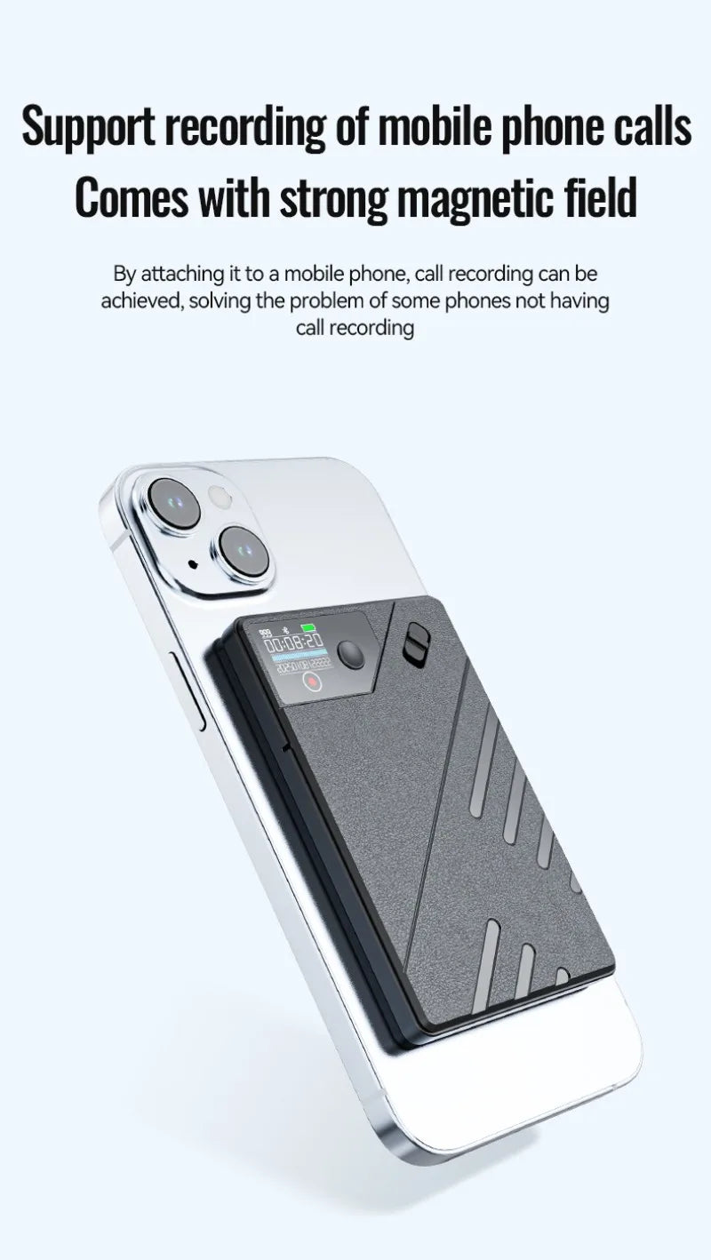 Vuria® Magnetic AI Voice & Call Recorder with ChatGPT Intelligence