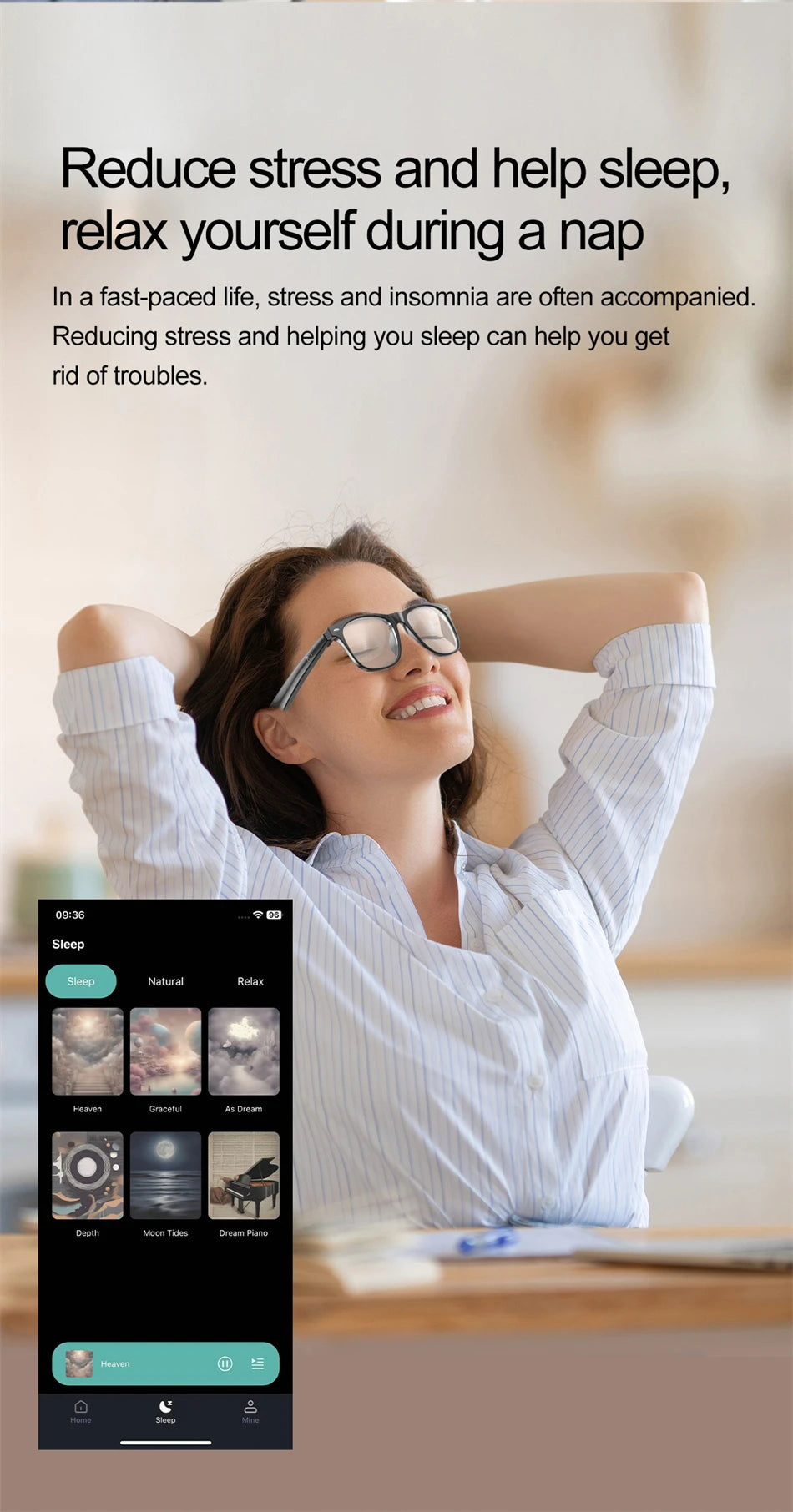 Vuria® Ultra-Light AI Translation Smart Glasses (Anti-Blue Light)