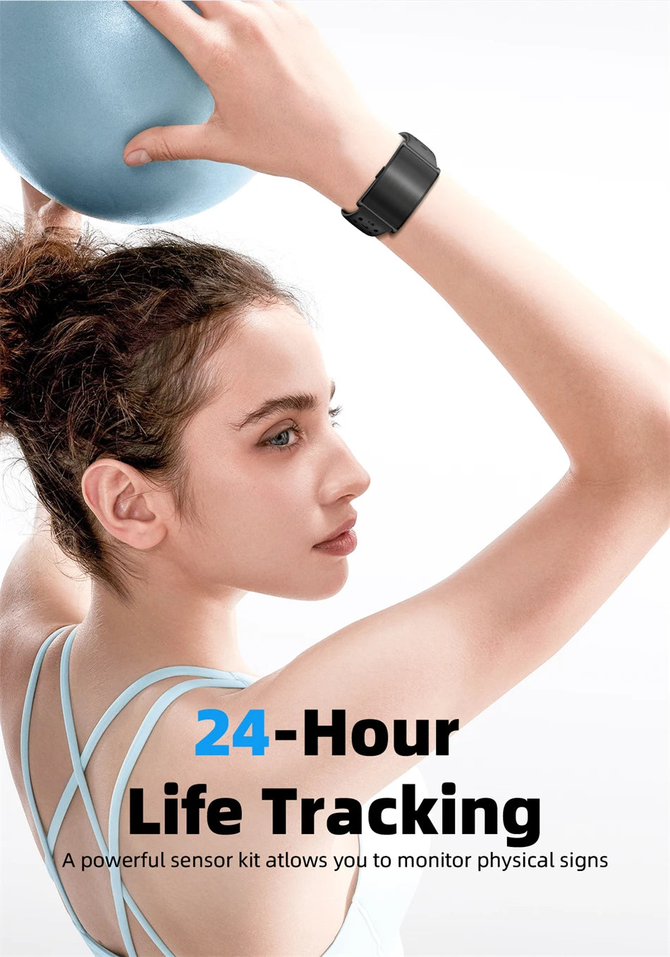 Vuria® Minimalist AI Health & Fitness Band (24/7 Vitals Monitor)