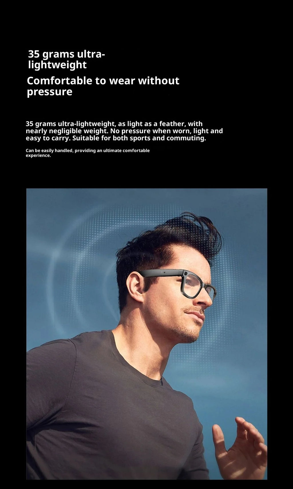Vuria® 8MP Vlogging AI Smart Glasses (16GB Memory & ChatGPT)