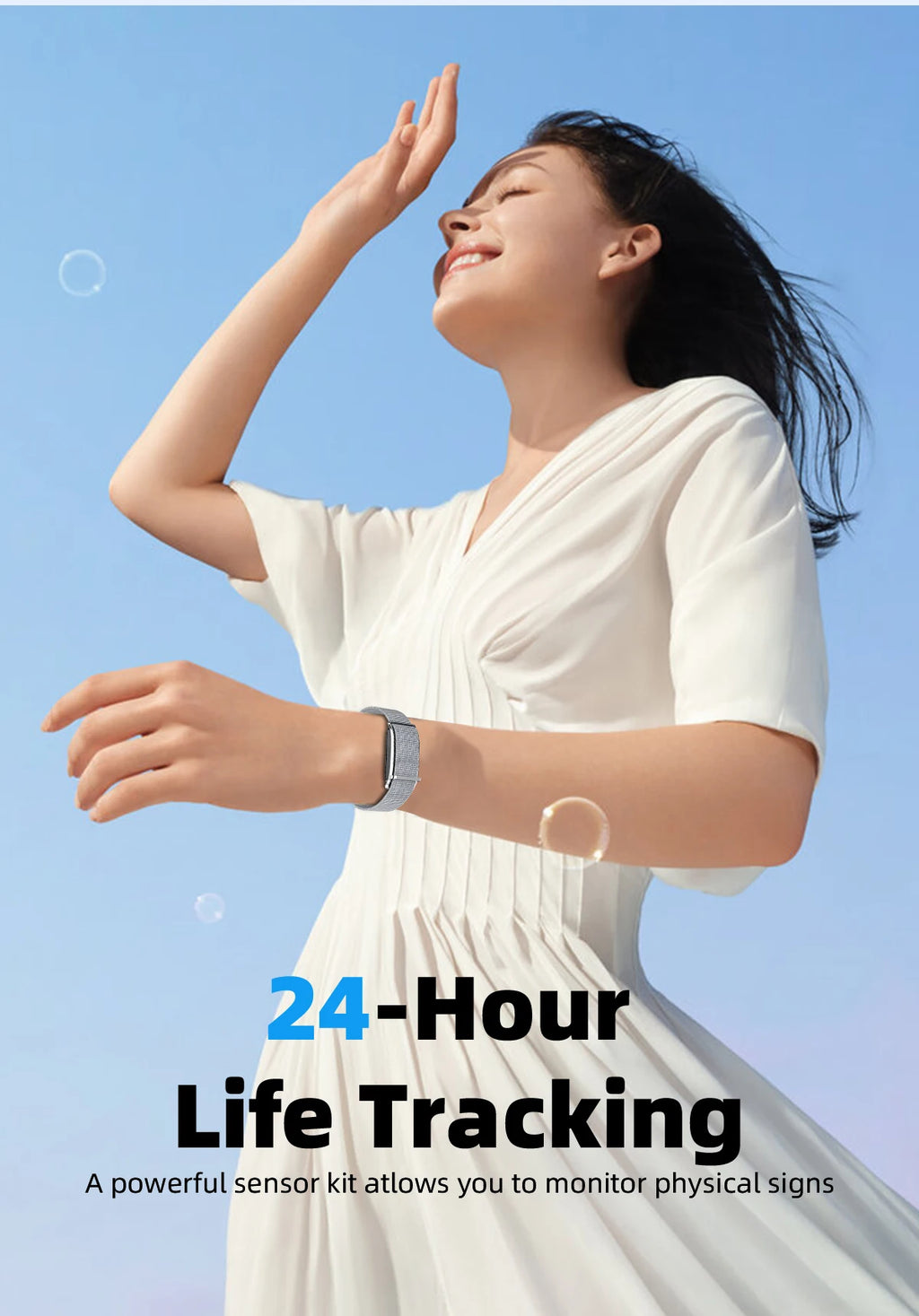 Vuria® Screenless Activity Tracker & Health Monitor (Nylon Sport Band)