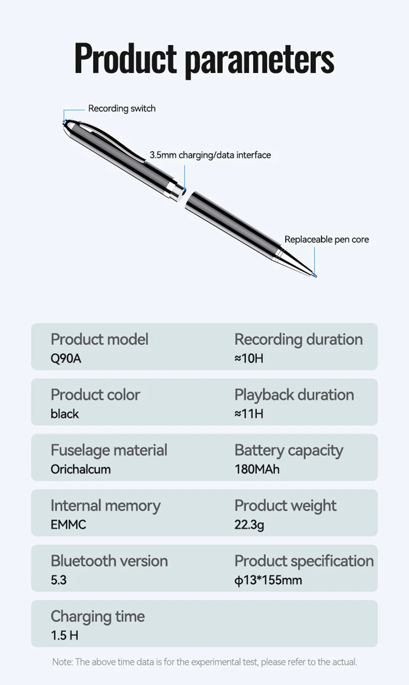 Vuria® Smart AI Voice Recorder with ChatGPT Transcription