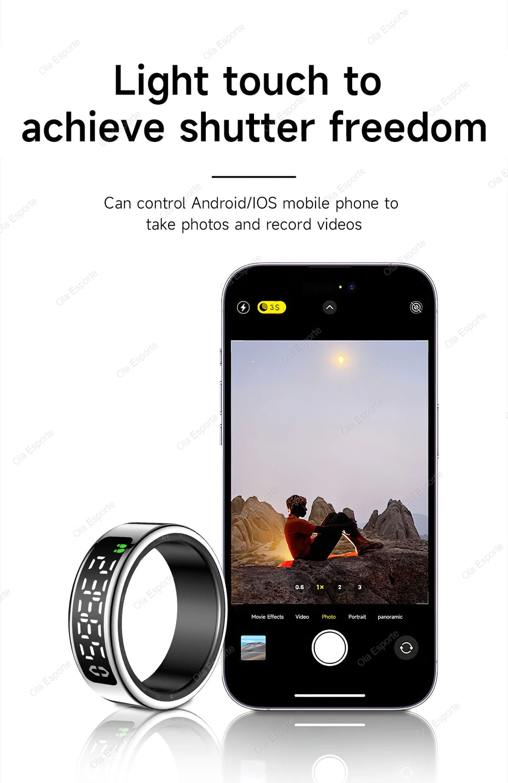 Vuria® Smart Touch Ring with Interactive Display (Health & Fitness Tracker)