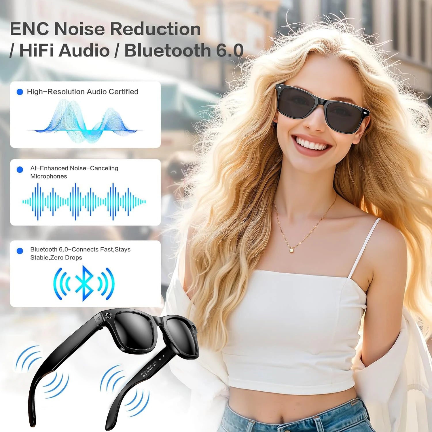 Vuria® Everyday AI Smart Sunglasses & Mini Camera (ChatGPT 4.0)