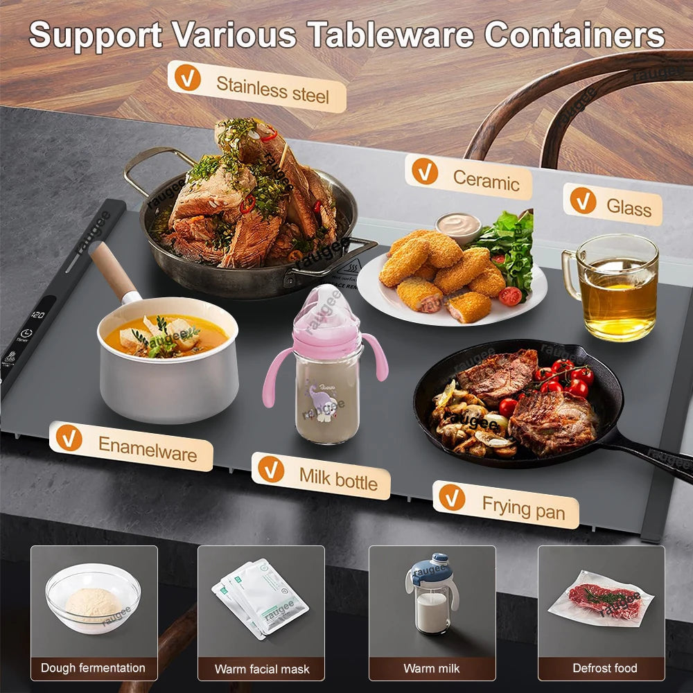 Vuria® Ultra-Slim Silicone Warming Mat | Precision Thermal Tableware