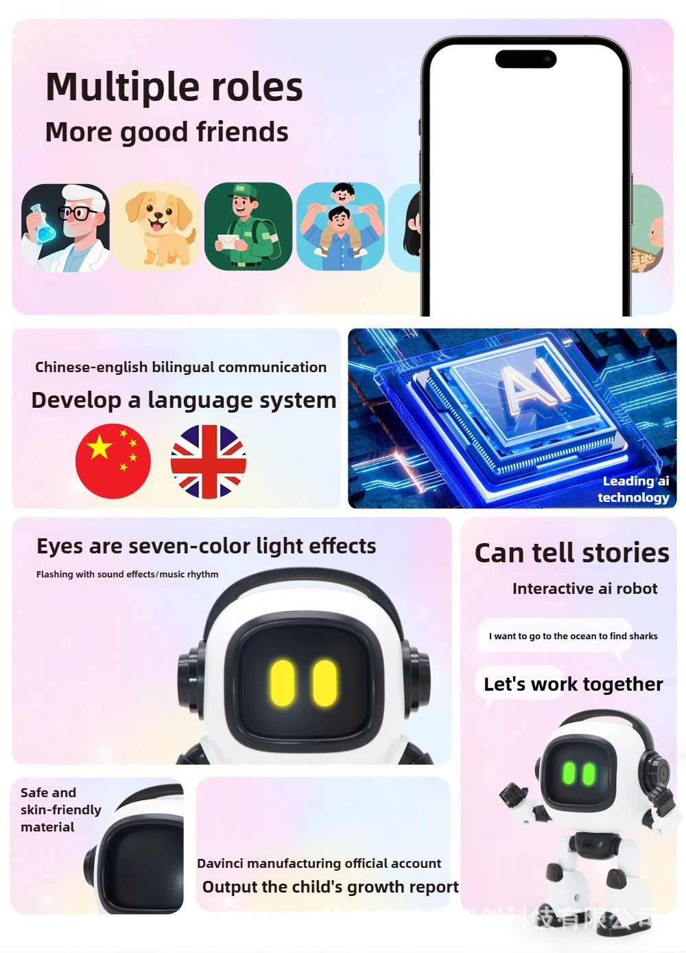 Vuria® AI Interactive Desk Robot & Smart Learning Companion