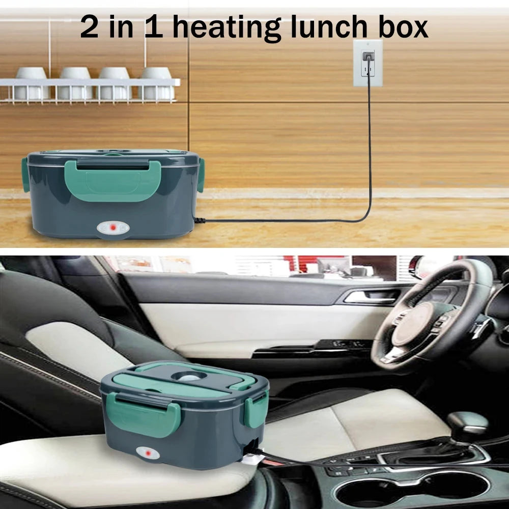 Vuria® Heat Box Pro – 60W Electric Lunch Box | 1.5L Stainless Steel | Home & Car