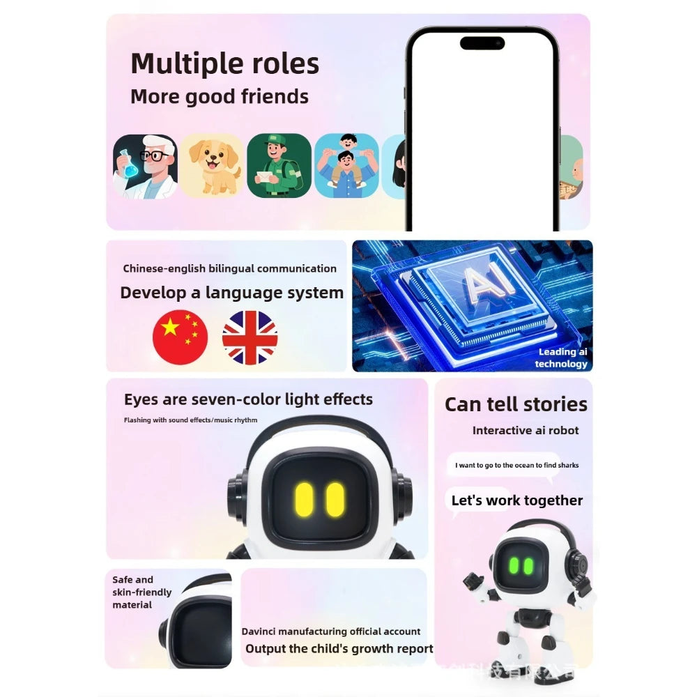 Vuria® AI Interactive Desk Robot & Smart Learning Companion