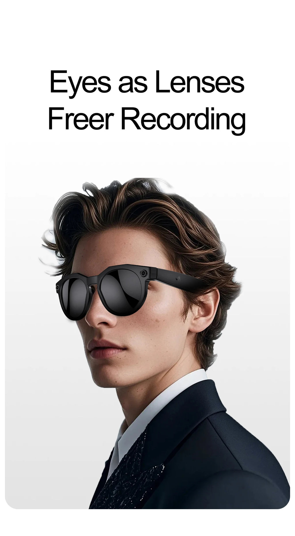 Vuria® 8MP Ultra HD Camera Smart Glasses (Mixed Reality & AI Translation)