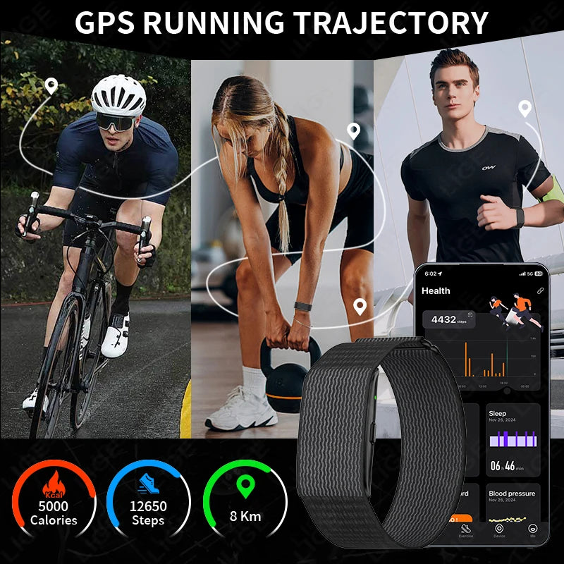 Vuria® Minimalist AI Health & Fitness Band (24/7 Vitals Monitor)