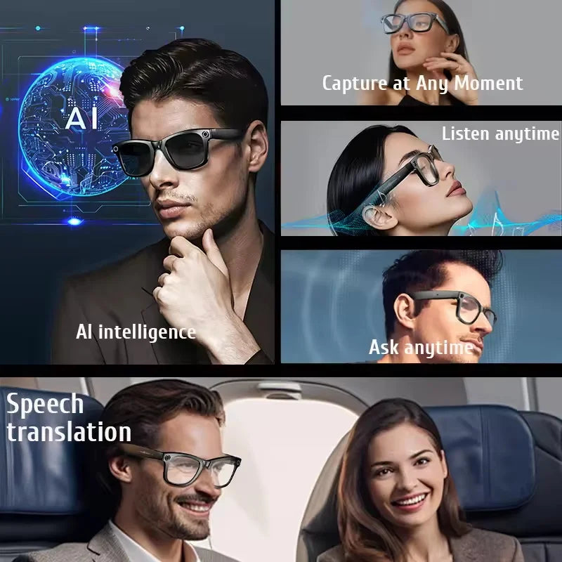 Vuria® ChatGPT 4.0 AI Smart Glasses (8MP Camera & Real-Time Translation)