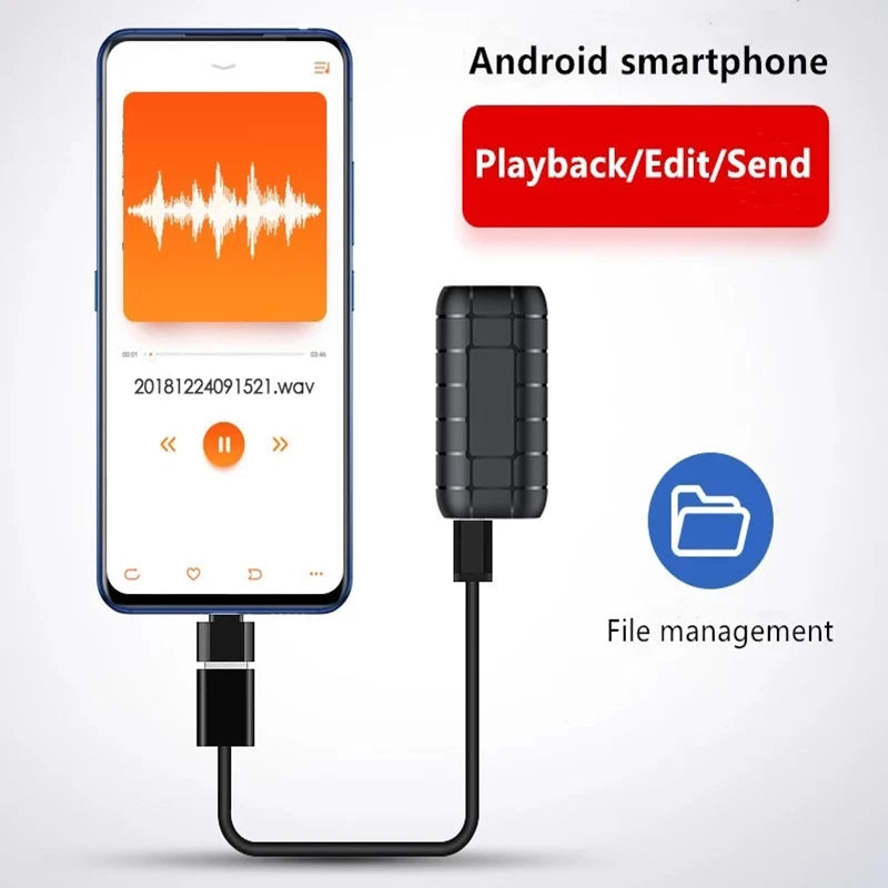 Vuria® Stealth Magnetic Micro Voice Recorder (500-Hour Battery)