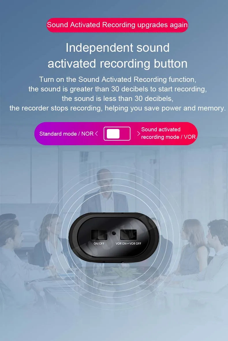 Vuria® Stealth Magnetic Micro Voice Recorder (500-Hour Battery)