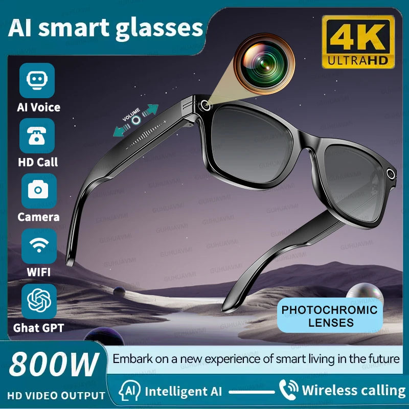 Vuria® ChatGPT 4.0 AI Smart Glasses (8MP Camera & Real-Time Translation)