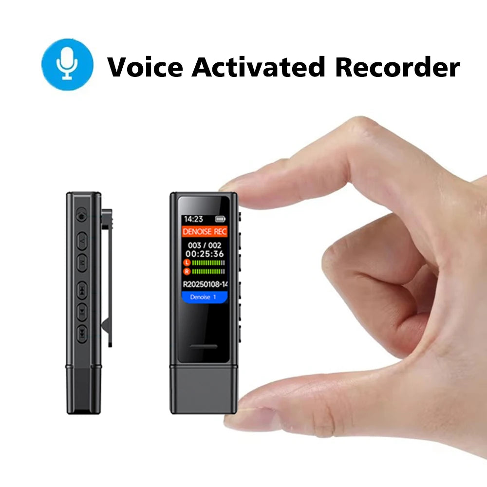Vuria® Mini Clip-On Digital Voice Recorder & MP3 Player (HD Audio)