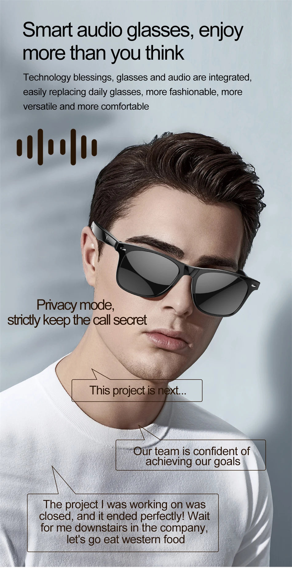 Vuria® Ultra-Light AI Translation Smart Glasses (Anti-Blue Light)