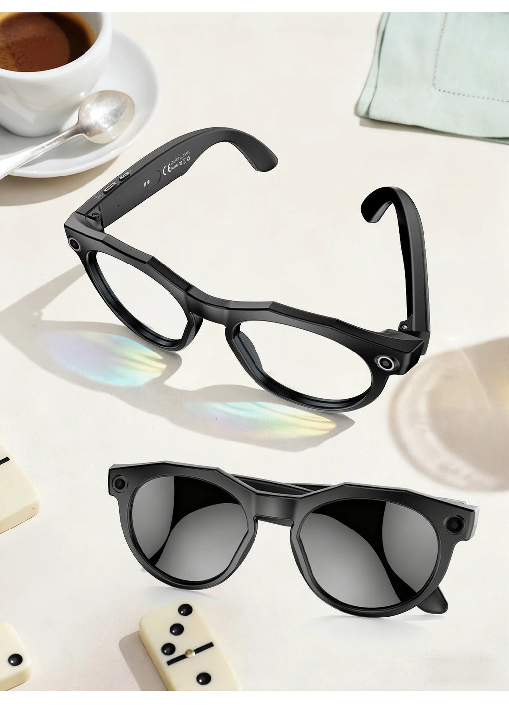 Vuria® 8MP Ultra HD Camera Smart Glasses (Mixed Reality & AI Translation)