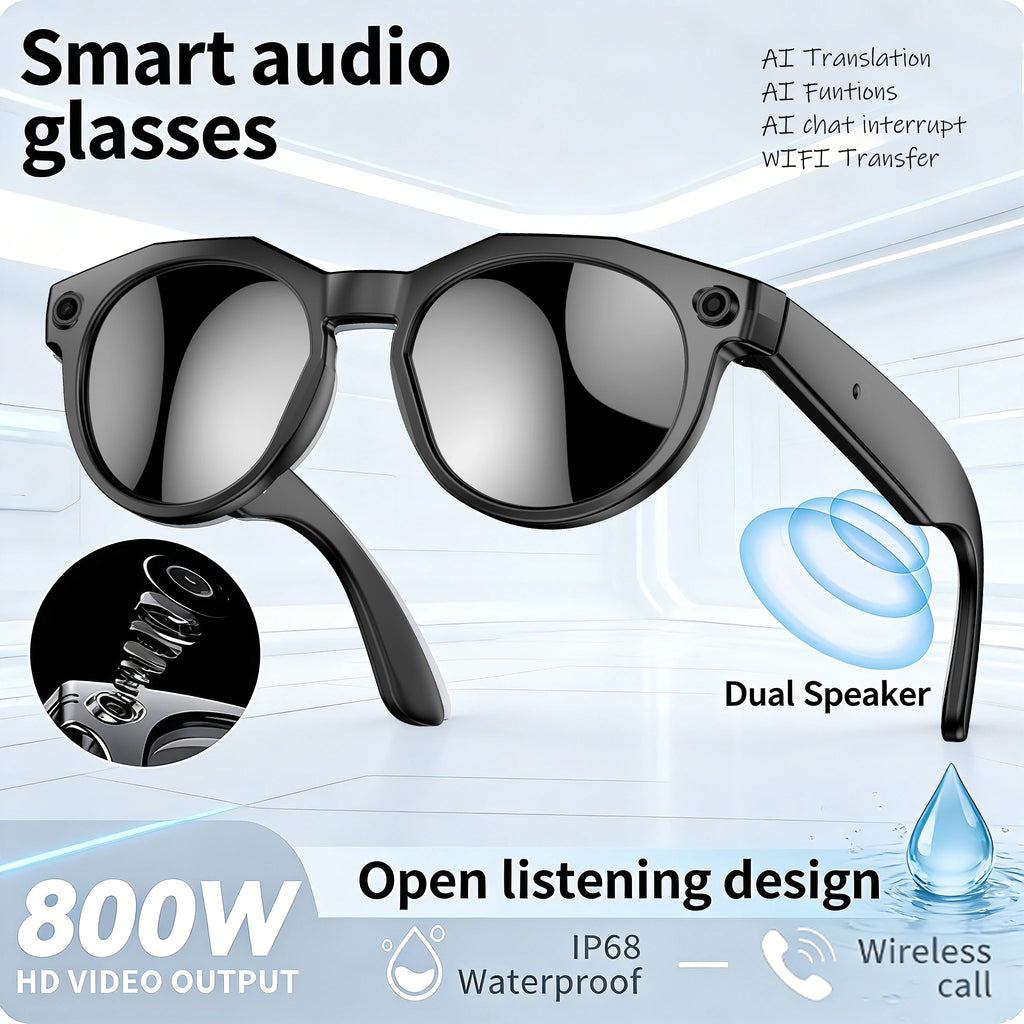 Vuria® 8MP Ultra HD Camera Smart Glasses (Mixed Reality & AI Translation)