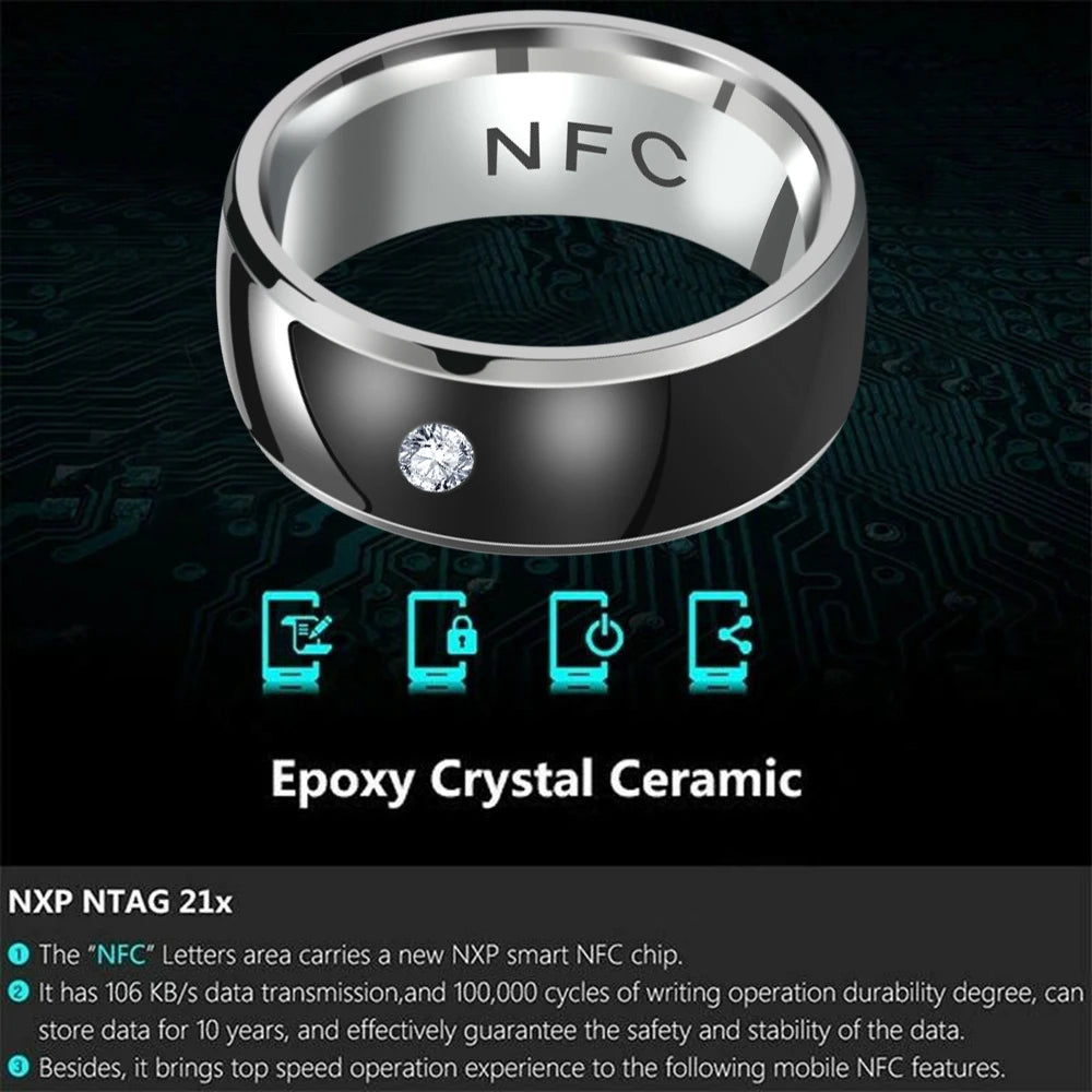 Vuria® Titanium NFC Smart Ring (Fully Programmable)