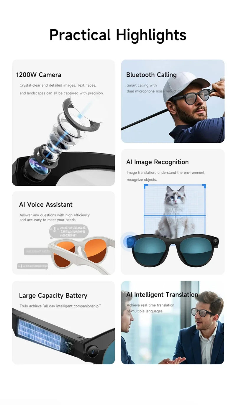 Vuria® 8K AI Smart Camera & Translation Glasses